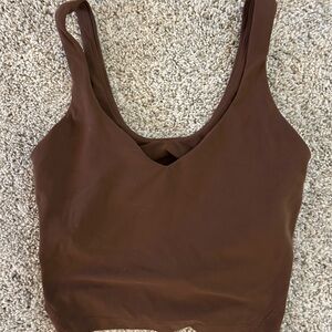 lululemon athletica Brown longline Crop Top